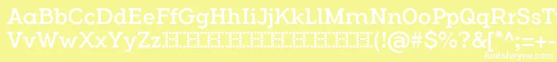 FlamanteCairoBook Font – White Fonts on Yellow Background