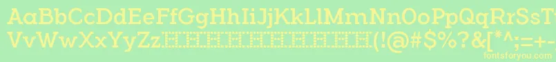 FlamanteCairoBook Font – Yellow Fonts on Green Background