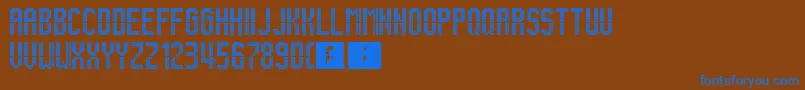 Lightdot13x6 Font – Blue Fonts on Brown Background