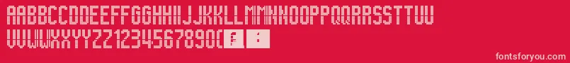 Lightdot13x6 Font – Pink Fonts on Red Background