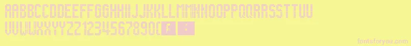 Lightdot13x6 Font – Pink Fonts on Yellow Background