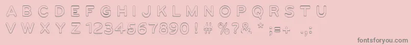 Saiba mais sobre a fonte UgoLine Fonte UgoLine – fontes cinzas em um fundo rosa