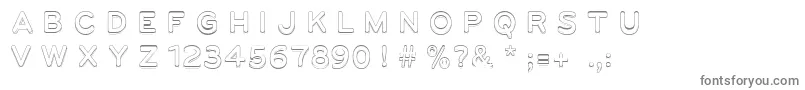UgoLine-fontti – harmaat kirjasimet valkoisella taustalla