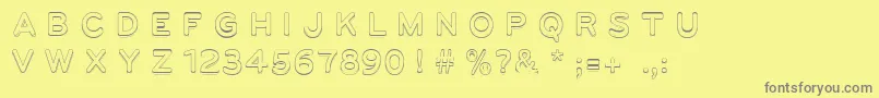 UgoLine Font – Gray Fonts on Yellow Background