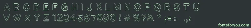 UgoLine-fontti – vihreät fontit mustalla taustalla