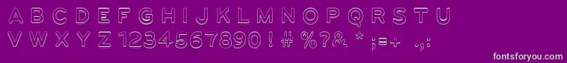 UgoLine Font – Green Fonts on Purple Background
