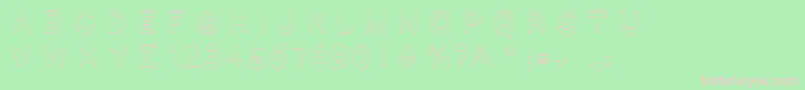 UgoLine Font – Pink Fonts on Green Background