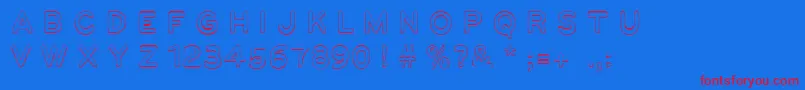 UgoLine Font – Red Fonts on Blue Background