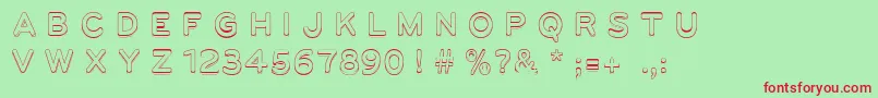 UgoLine Font – Red Fonts on Green Background