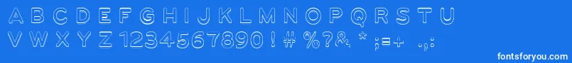 UgoLine Font – White Fonts on Blue Background