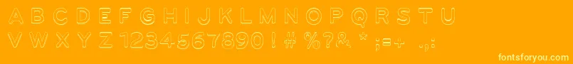 UgoLine Font – Yellow Fonts on Orange Background