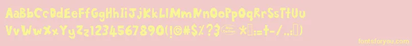 SayangMakabah Font – Yellow Fonts on Pink Background