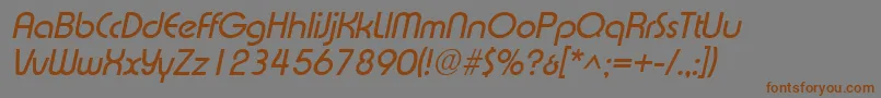 Fonte ExpressaItalic – fontes marrons em um fundo cinza