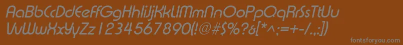 フォントExpressaItalic – 茶色の背景に灰色の文字