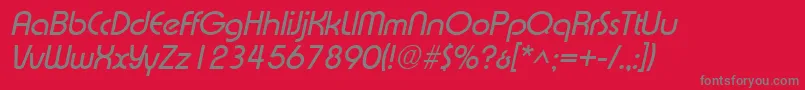 フォントExpressaItalic – 赤い背景に灰色の文字