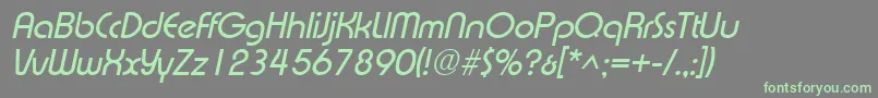 fuente ExpressaItalic – Fuentes Verdes Sobre Fondo Gris