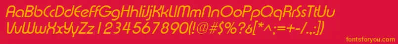 ExpressaItalic Font – Orange Fonts on Red Background