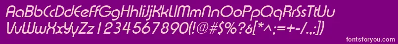 ExpressaItalic-Schriftart – Rosa Schriften auf violettem Hintergrund