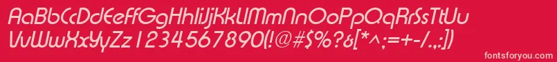 Шрифт ExpressaItalic – розовые шрифты на красном фоне