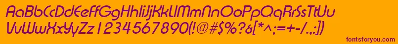 fuente ExpressaItalic – Fuentes Moradas Sobre Fondo Naranja