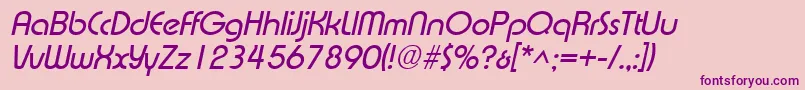 フォントExpressaItalic – ピンクの背景に紫のフォント