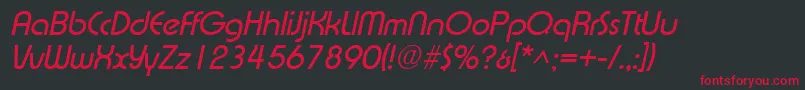 ExpressaItalic Font – Red Fonts on Black Background