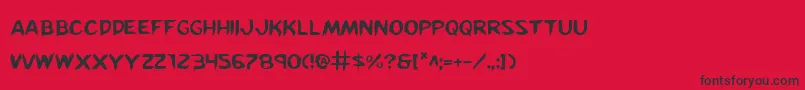 Kreeture Font – Black Fonts on Red Background
