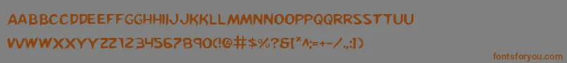 Kreeture Font – Brown Fonts on Gray Background