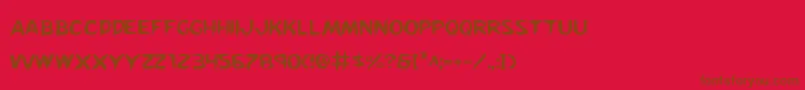 Czcionka Kreeture – brązowe czcionki na czerwonym tle