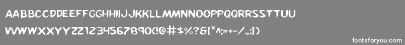 Kreeture Font – White Fonts on Gray Background