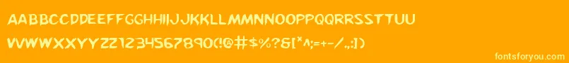 fuente Kreeture – Fuentes Amarillas Sobre Fondo Naranja
