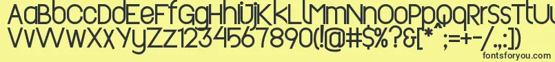 Шрифт Revopop – чёрные шрифты на жёлтом фоне
