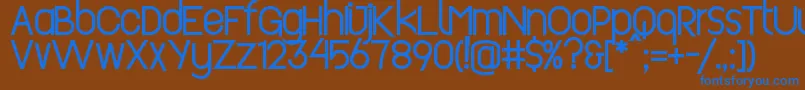 Шрифт Revopop – синие шрифты на коричневом фоне