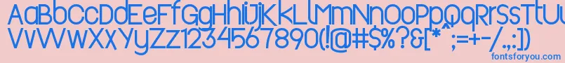 Revopop Font – Blue Fonts on Pink Background