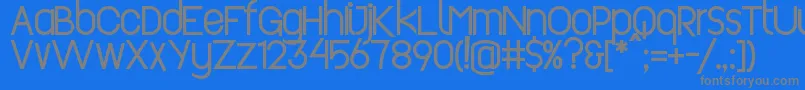 Revopop Font – Gray Fonts on Blue Background