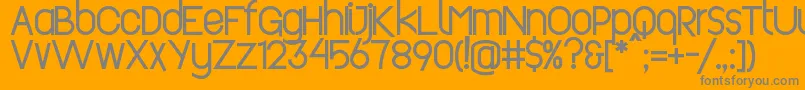 Revopop Font – Gray Fonts on Orange Background
