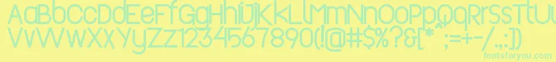 Revopop Font – Green Fonts on Yellow Background