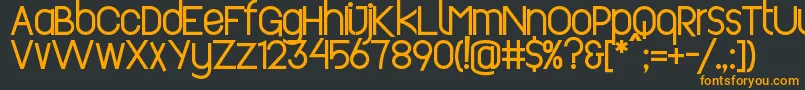 Revopop Font – Orange Fonts on Black Background