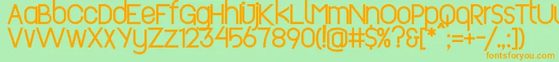 Revopop Font – Orange Fonts on Green Background
