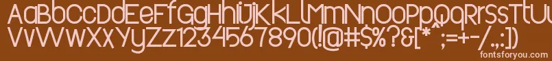 Шрифт Revopop – розовые шрифты на коричневом фоне