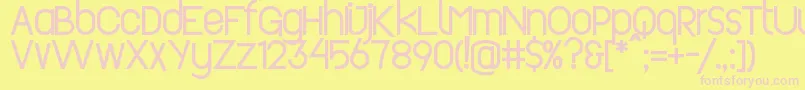 Revopop Font – Pink Fonts on Yellow Background