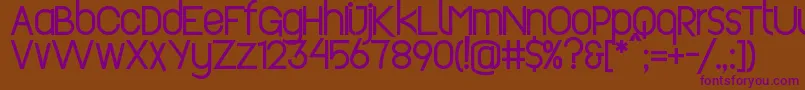 Revopop Font – Purple Fonts on Brown Background