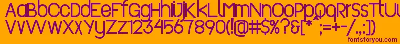 Revopop Font – Purple Fonts on Orange Background