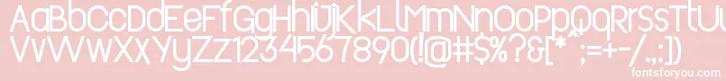 Revopop Font – White Fonts on Pink Background