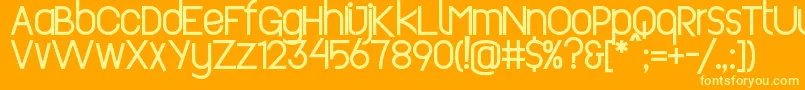 Шрифт Revopop – жёлтые шрифты на оранжевом фоне