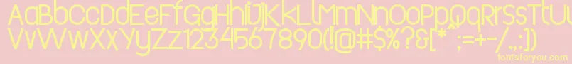Revopop Font – Yellow Fonts on Pink Background