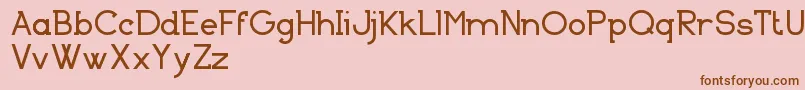 BasicallySerifFreeVersion Font – Brown Fonts on Pink Background