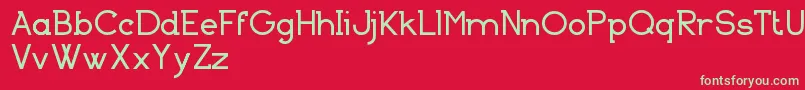 BasicallySerifFreeVersion Font – Green Fonts on Red Background