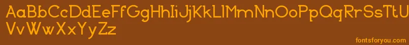 BasicallySerifFreeVersion Font – Orange Fonts on Brown Background