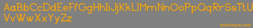 BasicallySerifFreeVersion-Schriftart – Orangefarbene Schriften auf grauem Hintergrund